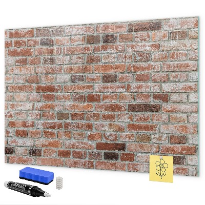 Schreib magnettafel Fotowand an einer Backsteinmauer
