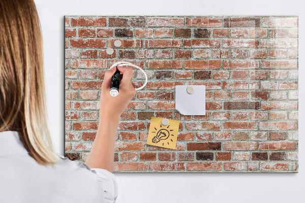 Schreib magnettafel Fotowand an einer Backsteinmauer