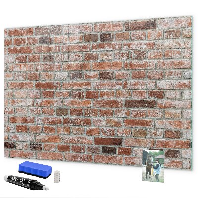 Schreib magnettafel Fotowand an einer Backsteinmauer