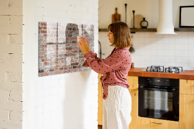 Schreib magnettafel Fotowand an einer Backsteinmauer