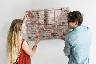 Schreib magnettafel Fotowand an einer Backsteinmauer