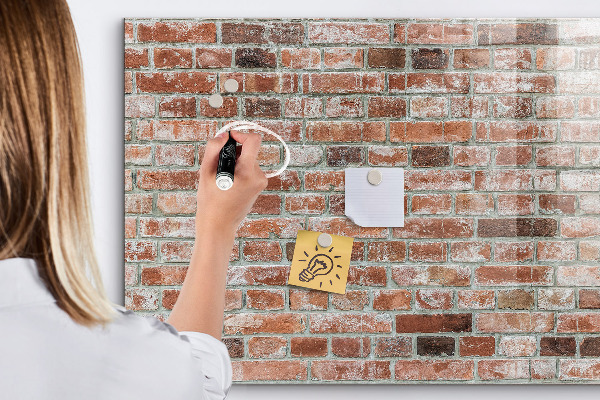 Schreib magnettafel Fotowand an einer Backsteinmauer