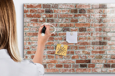 Schreib magnettafel Fotowand an einer Backsteinmauer