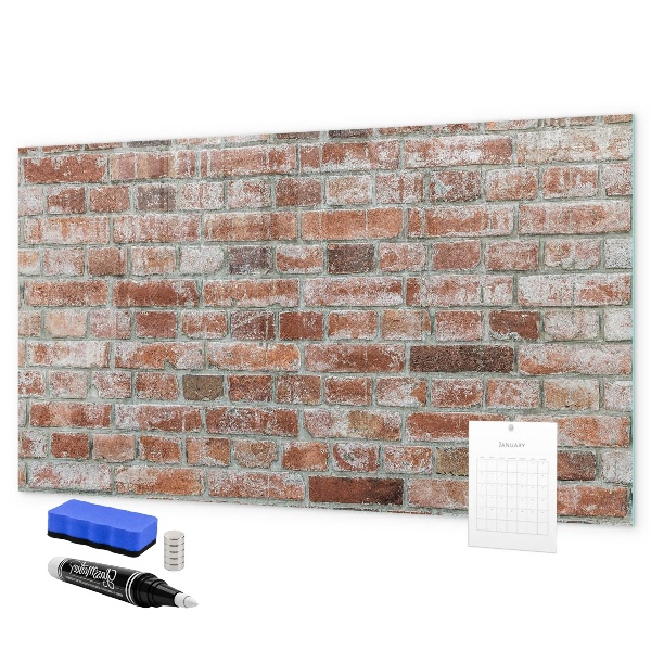 Schreib magnettafel Fotowand an einer Backsteinmauer