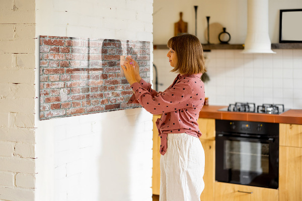 Schreib magnettafel Fotowand an einer Backsteinmauer