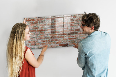 Schreib magnettafel Fotowand an einer Backsteinmauer