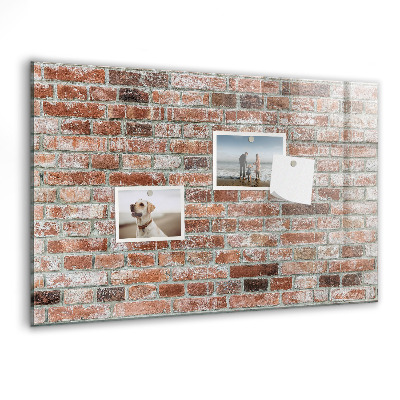 Schreib magnettafel Fotowand an einer Backsteinmauer