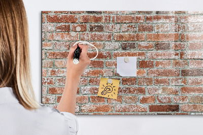 Schreib magnettafel Fotowand an einer Backsteinmauer