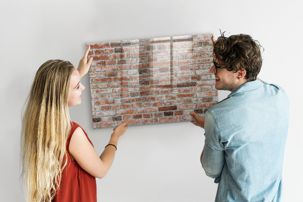 Schreib magnettafel Fotowand an einer Backsteinmauer