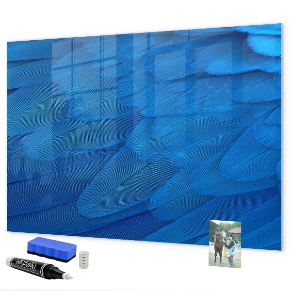 Schreib magnettafel Blaue Tafel für Fotos und Notizen