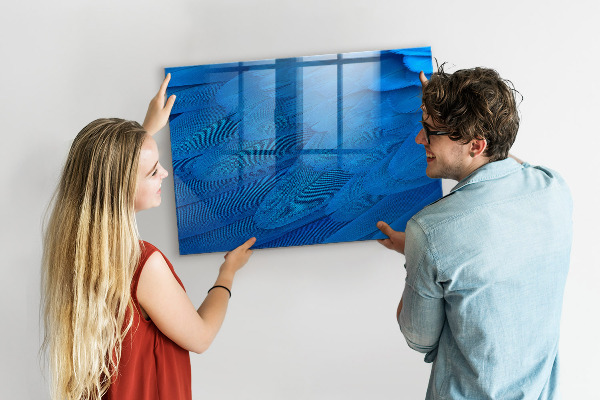 Schreib magnettafel Blaue Tafel für Fotos und Notizen