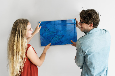 Schreib magnettafel Blaue Tafel für Fotos und Notizen