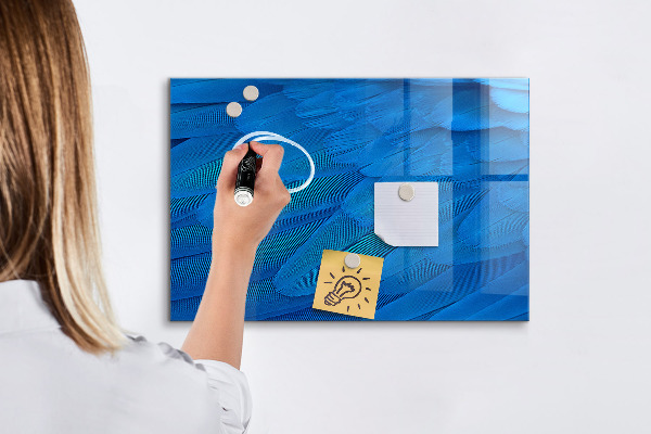 Schreib magnettafel Blaue Tafel für Fotos und Notizen