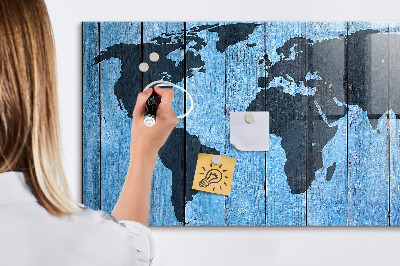 Schreib magnettafel Weltkarte mit Fotostandorten
