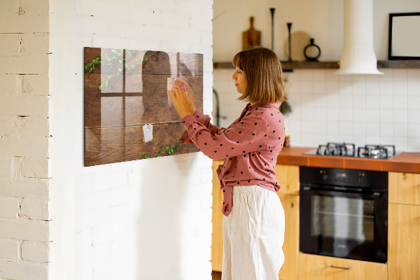 Magnettafel zum schreiben Eine stylische Tafel für Notizen und Fotos
