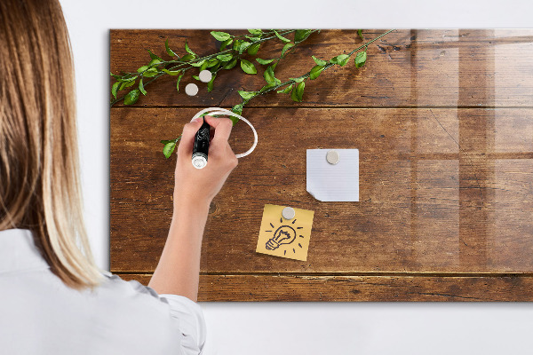 Magnettafel zum schreiben Eine stylische Tafel für Notizen und Fotos