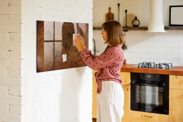Magnettafel zum schreiben Eine Weltkarte mit persönlichen Erinnerungen