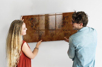 Magnettafel zum schreiben Eine Weltkarte mit persönlichen Erinnerungen