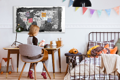 Schreib magnettafel Weltkarte mit Fotostandorten