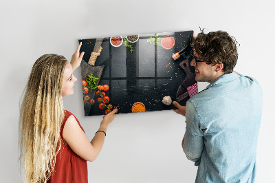 Magnettafel zum schreiben Kücheninspirationen mit persönlichen Erinnerungen