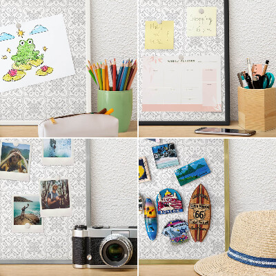 Magnettafel aus Metall für Souvenirs in weißem Rahmen Geometrische Symmetrie