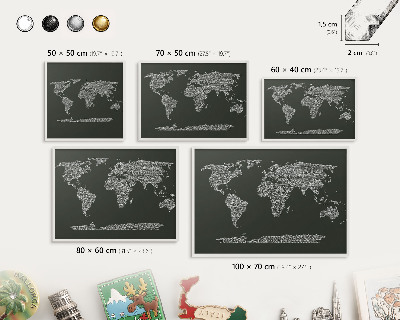 Magnettafel aus Metall für Souvenirs in weißem Rahmen Textkarte