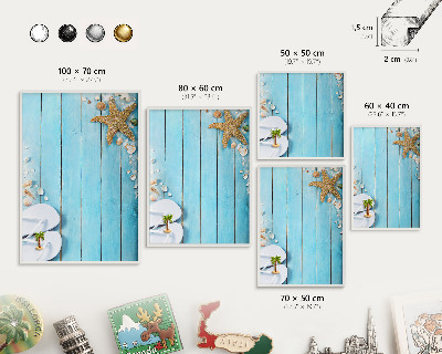 Wand-Magnettafel für Reisesouvenirs mit weißem Rahmen Urlaubsruhe