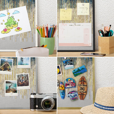 Wand-Magnettafel für Reisesouvenirs mit weißem Rahmen Abstrakter Wald
