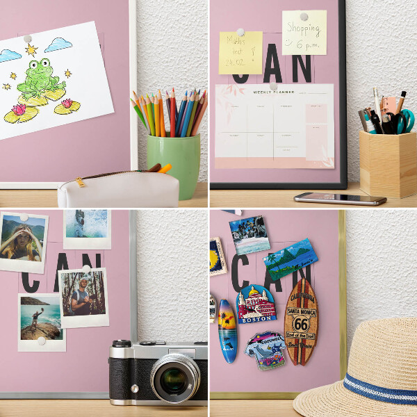Magnettafel aus Metall für Souvenirs in weißem Rahmen Motivation jeden Tag