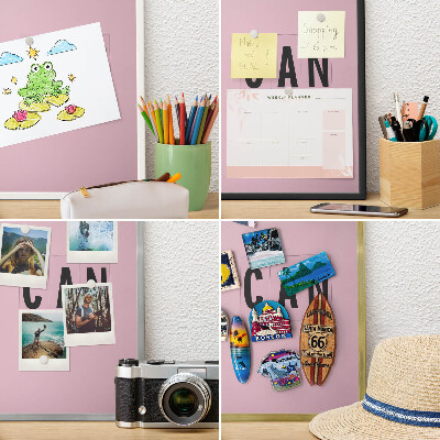 Magnettafel aus Metall für Souvenirs in weißem Rahmen Motivation jeden Tag