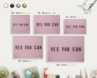 Magnettafel aus Metall für Souvenirs in weißem Rahmen Motivation jeden Tag