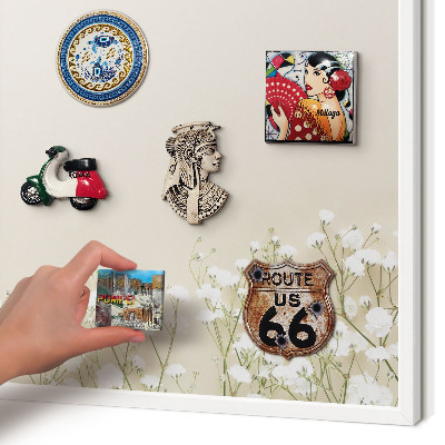 Wand-Magnettafel für Reisesouvenirs mit weißem Rahmen Subtile Natur