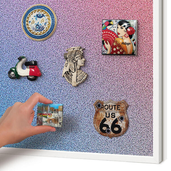 Wand-Magnettafel für Reisesouvenirs mit weißem Rahmen Farbverlauf