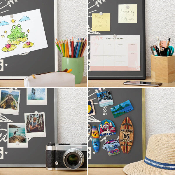 Wand-Magnettafel für Reisesouvenirs mit weißem Rahmen Berginschrift