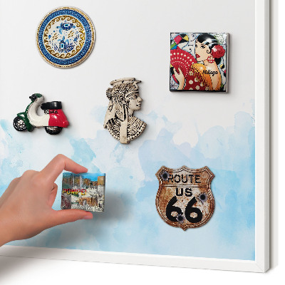 Wand-Magnettafel für Reisesouvenirs mit weißem Rahmen Entspannende Landschaft