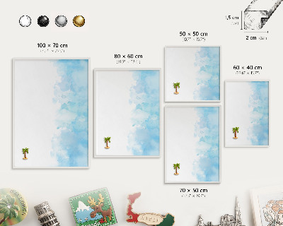Wand-Magnettafel für Reisesouvenirs mit weißem Rahmen Entspannende Landschaft