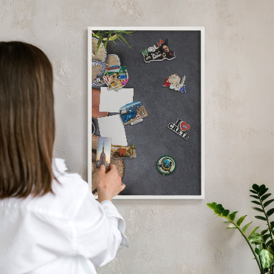 Wand-Magnettafel für Reisesouvenirs mit weißem Rahmen Festliche Stimmung
