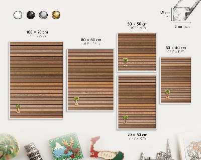 Wand-Magnettafel für Reisesouvenirs mit weißem Rahmen Warme Gürtel