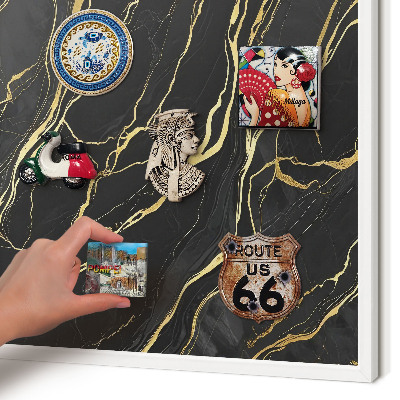 Wand-Magnettafel für Reisesouvenirs mit weißem Rahmen Luxuriöse Wellen