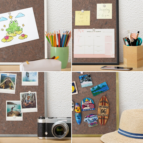 Wand-Magnettafel für Reisesouvenirs mit weißem Rahmen Herbstteppich