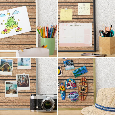 Wand-Magnettafel für Reisesouvenirs mit weißem Rahmen Holzbretter