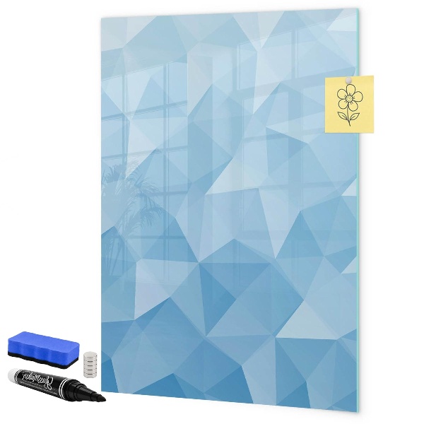 Schreib magnettafel Moderne Fotowand in Blau