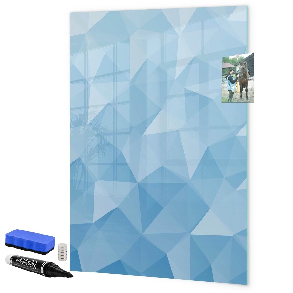 Schreib magnettafel Moderne Fotowand in Blau
