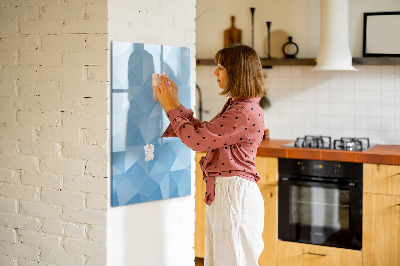 Schreib magnettafel Moderne Fotowand in Blau