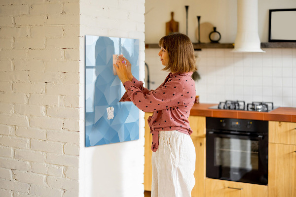 Schreib magnettafel Moderne Fotowand in Blau