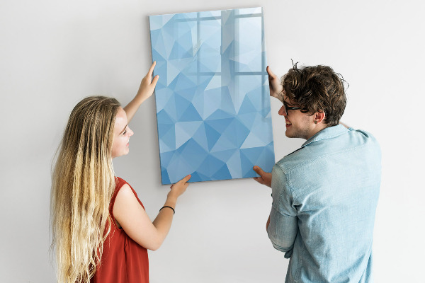 Schreib magnettafel Moderne Fotowand in Blau