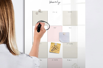 Schreib magnettafel Jahresplaner mit Platz für Fotos