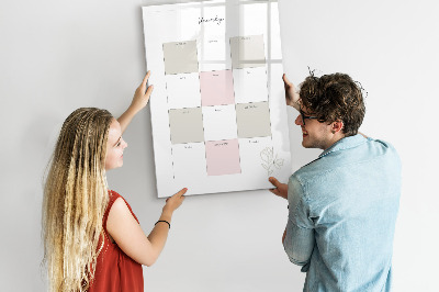 Schreib magnettafel Jahresplaner mit Platz für Fotos