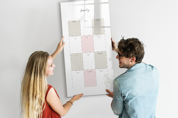 Schreib magnettafel Jahresplaner mit Platz für Fotos