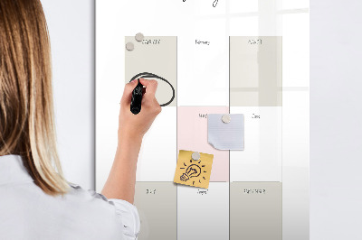 Schreib magnettafel Jahresplaner mit Platz für Fotos